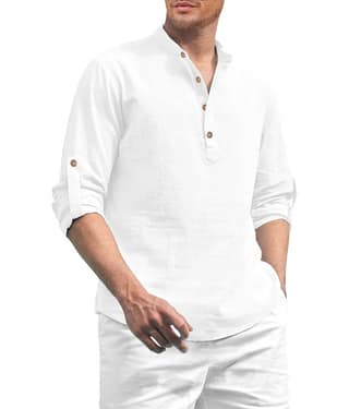 Vida Loca Turquoise Cotton Blend Men's Shirt Style Kurta ( Pack of 1 )