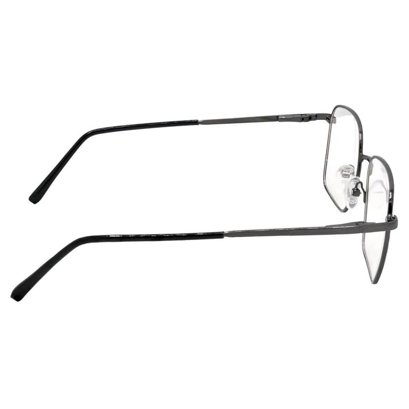 Hrinkar Trending Eyeglasses: Grey Rectangle Optical Spectacle Frame For Men & Women |HFRM-GRY-19010 view 3