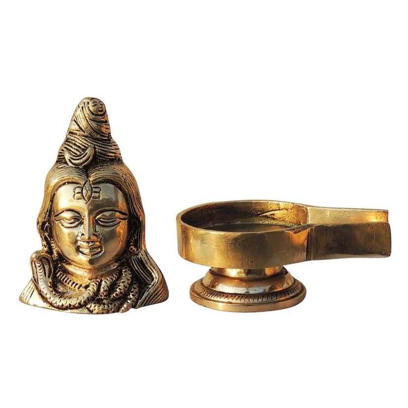 Brass Shivling Idol ? Traditional Shiva Lingam, Height : 1.5 Inch (BSMAS1573 E) view 3