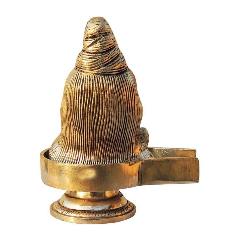 Brass Shivling Idol ? Traditional Shiva Lingam, Height : 1.5 Inch (BSMAS1573 E) view 5