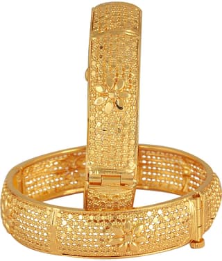 VIVASTRI Gold Kada ( Pack of 2 )