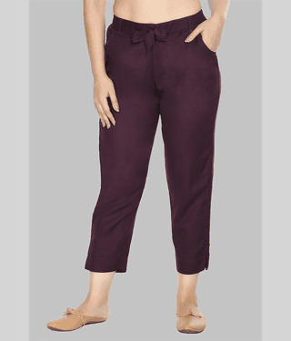 PREEGO - Mustard Rayon Regular Women's Casual Pants ( Pack of 1 )