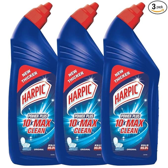 Harpic Disinfectant Toilet Cleaner Liquid - Original, 1 L each (Pack of 3)
