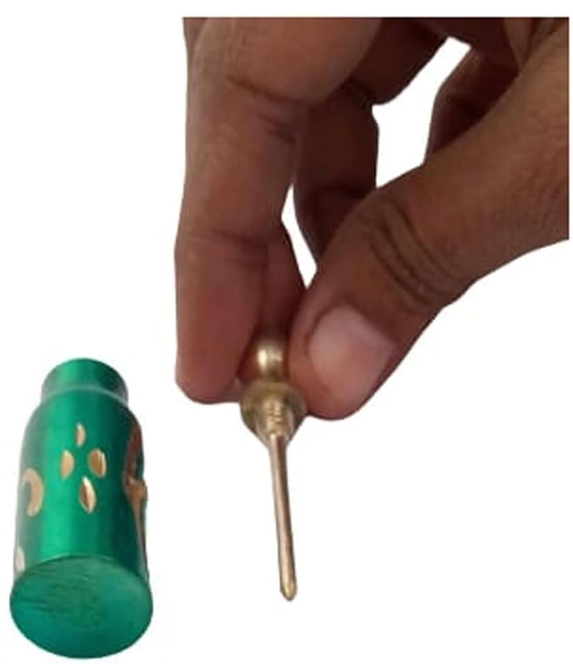 Mii Art brass surmedani with surma use in eye's muckap 1pes view 4