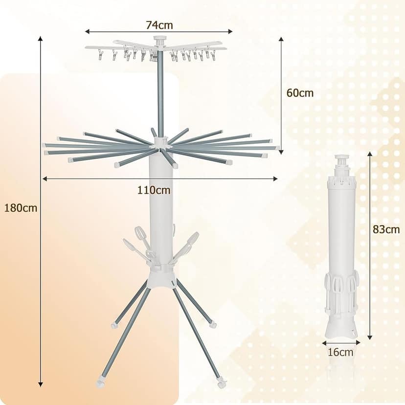 Multi-Layer Foldable Clothes Drying Rack Set view 7