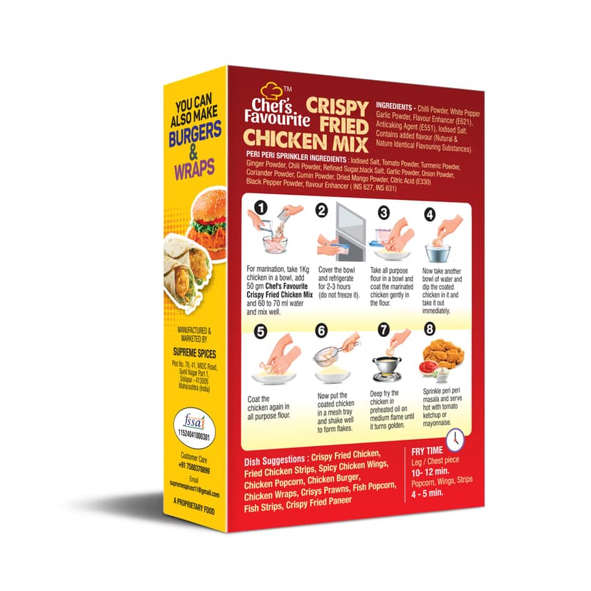 Chef's Favourite Crispy Fried Chicken Mix 100g (Free 20g Peri Peri Pouch Inside) view 2