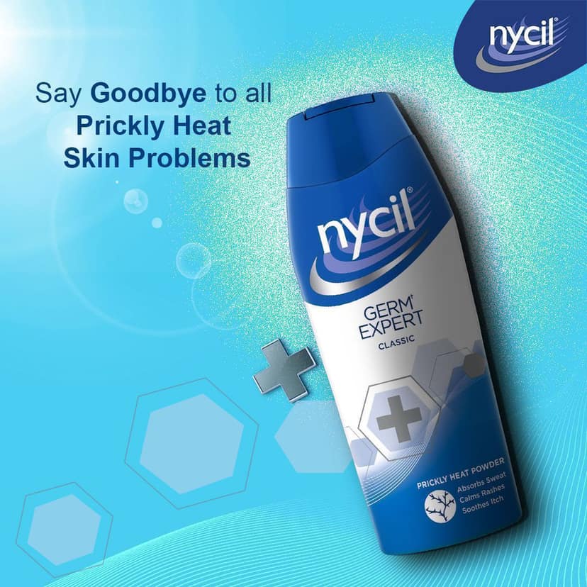 Nycil Prickly Heat Powder - Classic, 50g Bottle, Pack of 1 view 5