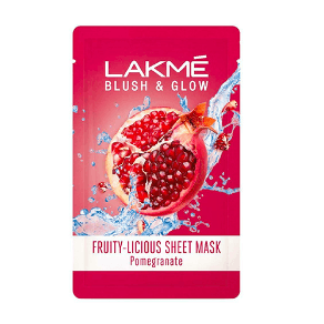 Lakme Sheet Mask Bag Fruity licious Pomegranate 20ml