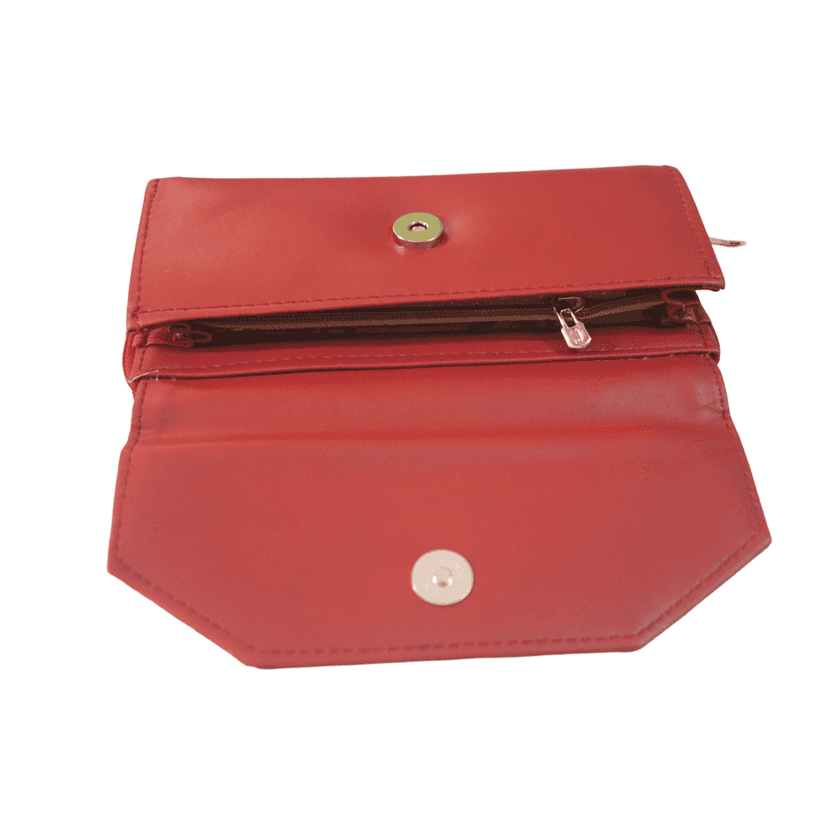 SEO optimized title for your product:Red Leather Wallet for Women - Stylish and Functional view 3