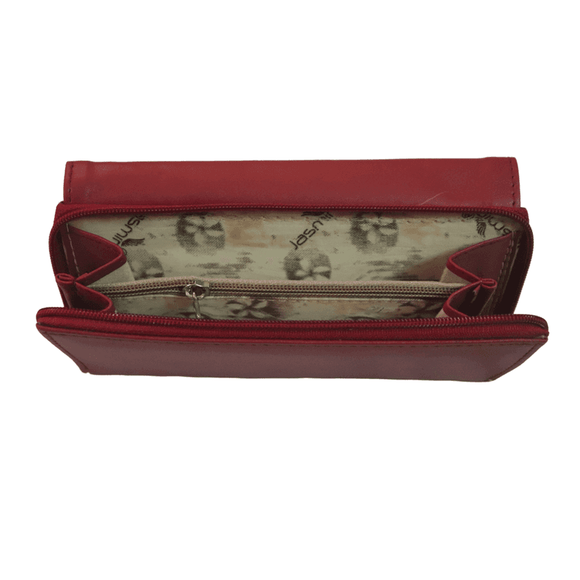 SEO optimized title for your product:Red Leather Wallet for Women - Stylish and Functional view 4