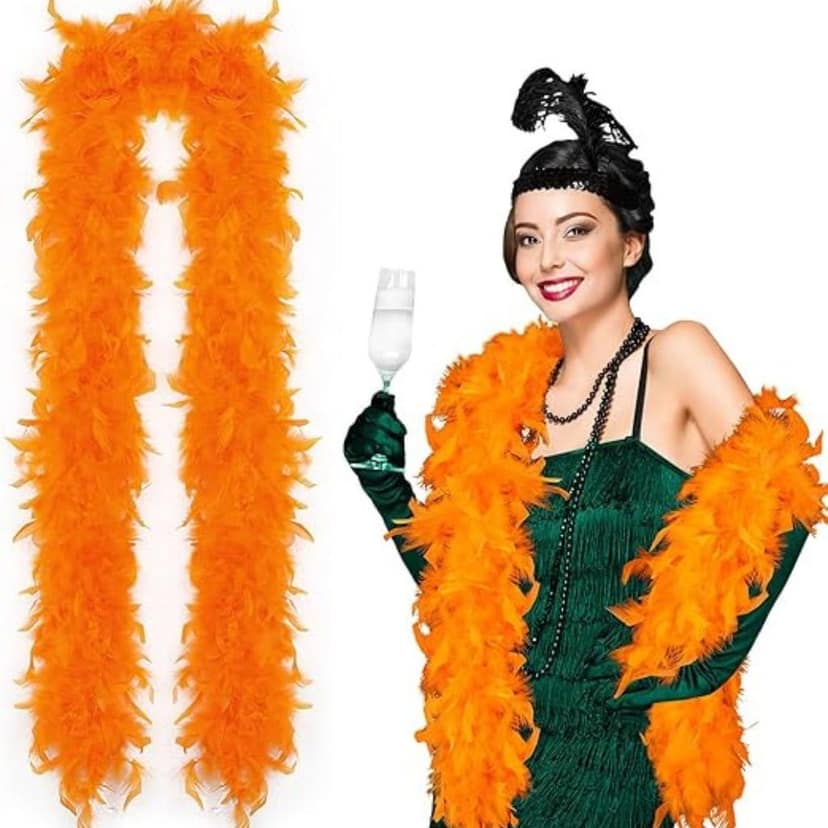 Feather Boa Orange view 2
