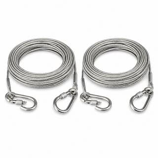 Strong Stainless Steel Utility Cable for Hanging, Securing and Organising, 3 mm x 5 m, Pair