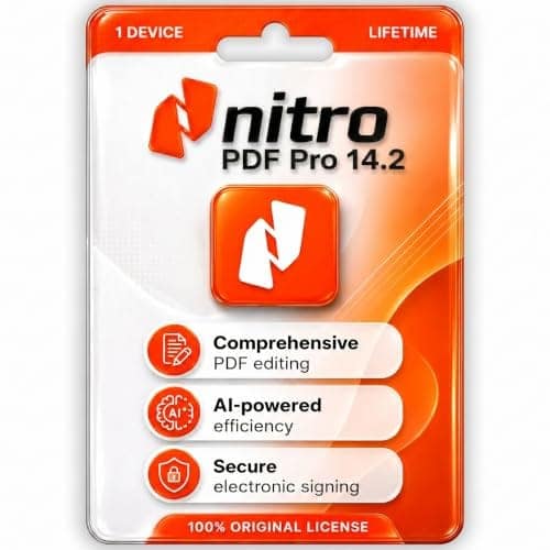Nitro PDF Pro 14 | Advanced PDF Editing, OCR & eSign Tools | Convert Combine PDF | Single User Lifetime License view 2