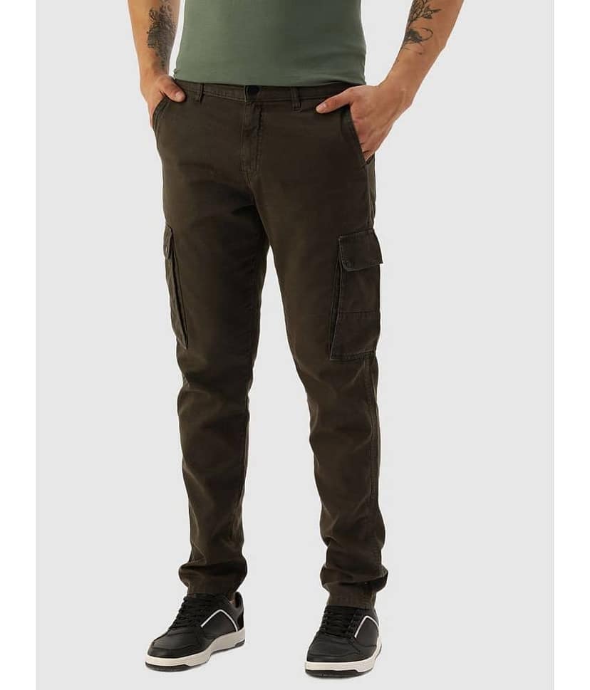 IVOC Men Solid Slim Fit Cargos Trousers