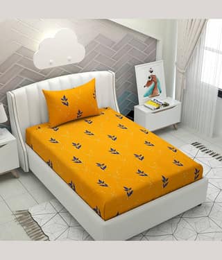 Apala Microfiber Single Bedsheet ( Yellow )