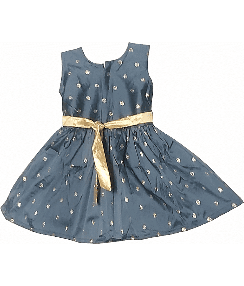 harshvardhanmart.com Baby Girls Cotton Blend Frocks ( Blue ) view 2