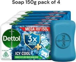 DETTOL ICY COOL SOAP 4 PACK X 150GM