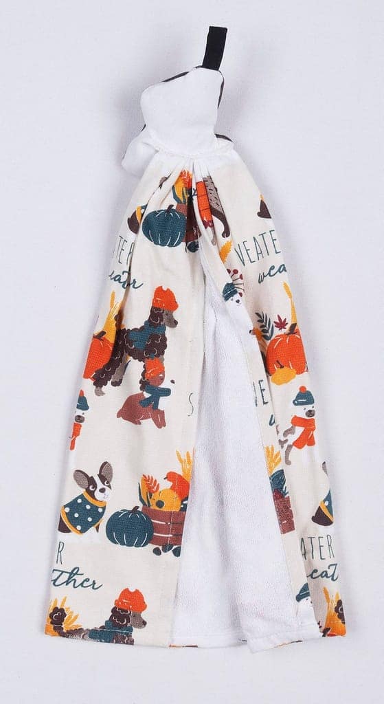 AIRWILL, 100% Cotton Designer Printed with One Side Terry Weaved Woven Wash Basin Towels, Hanging Typed - Design, Sweater Weather Wild Theme - Pack of 2 pcs view 4