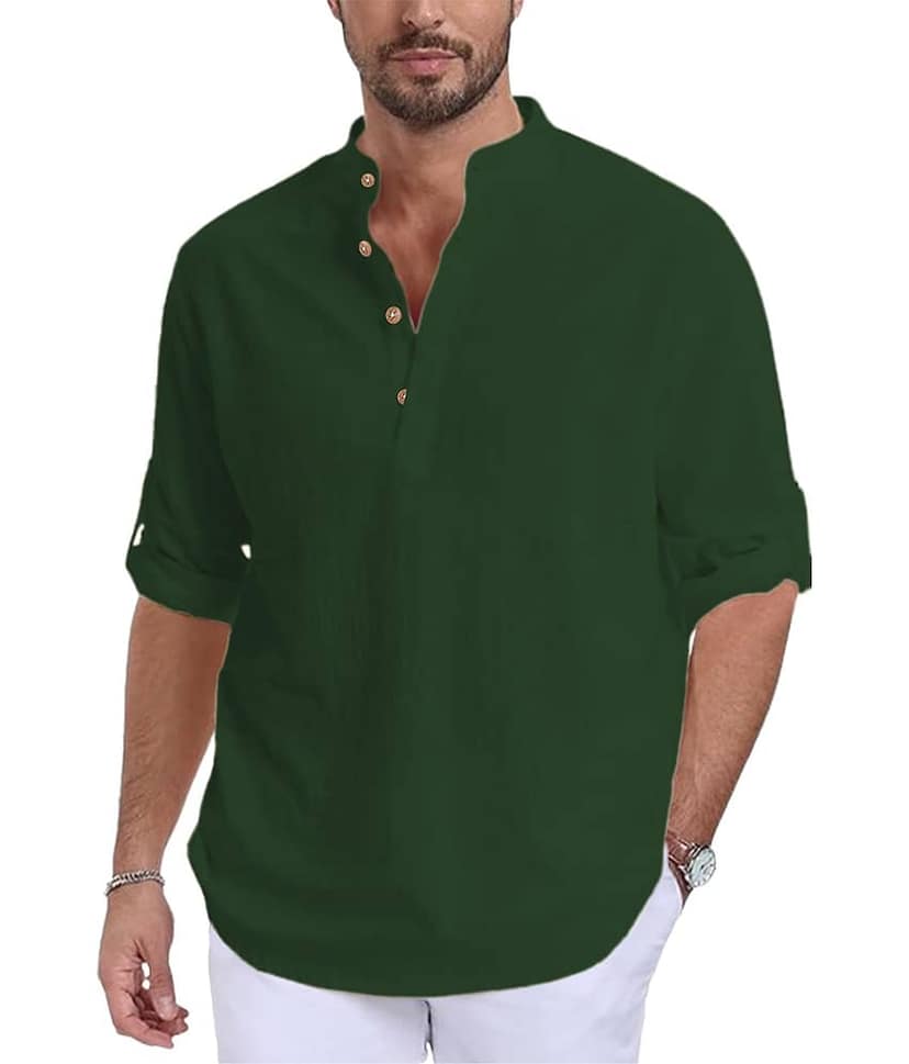 UNI VIBE Black Cotton Men's Shirt Style Kurta ( Pack of 1 )