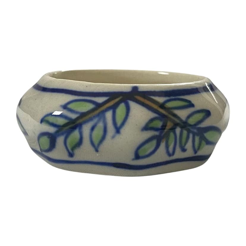 Ceramic Dining Colorful Floral Hand-Painted Ceramic Dip Bowls Set of 2 view 2