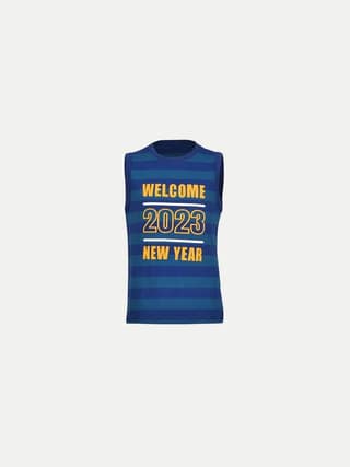 Boys Navy Striper Tanktop