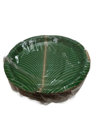 Eco-Friendly Leaf-Printed Disposable Plates