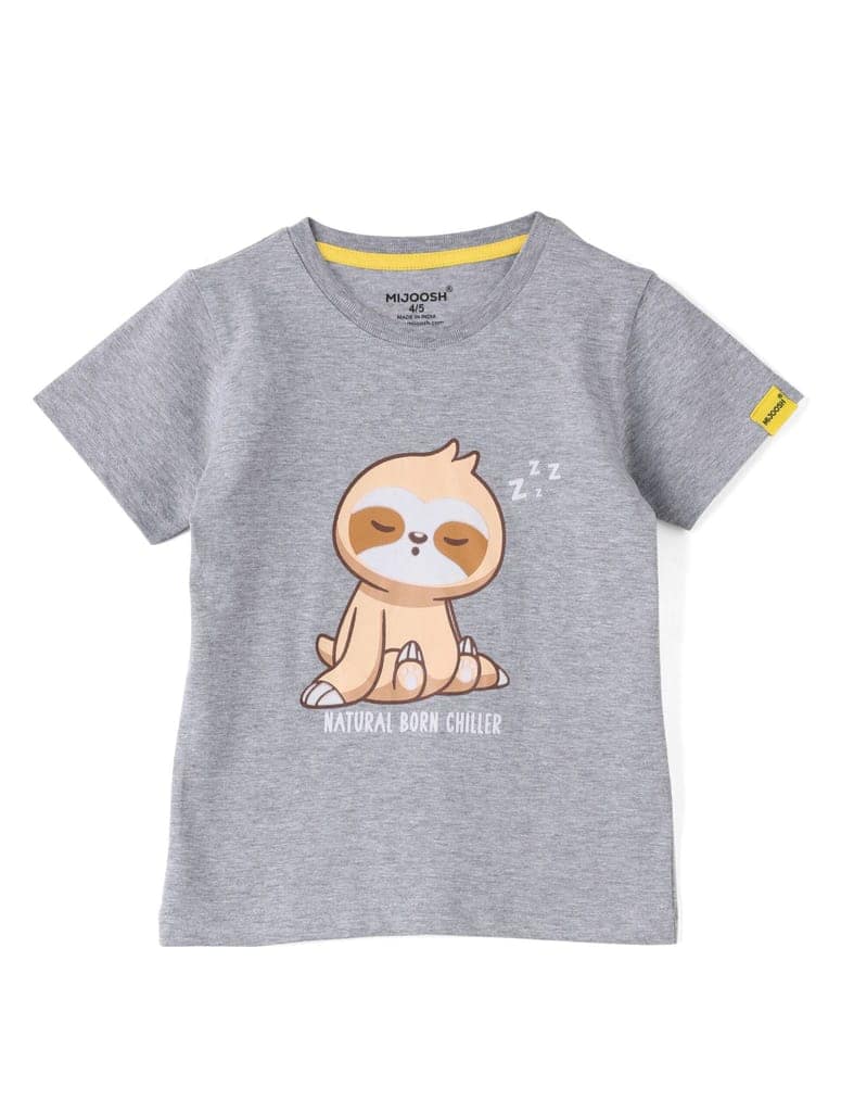 Boys T-Shirt Fiery Red / Grey Heather Mélange, Soft Cotton, Ages 2-6 (2pcs pack) view 3