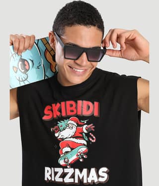 Bene Kleed Men 100% Cotton Oversized Fit Printed T-Shirt ( Black )
