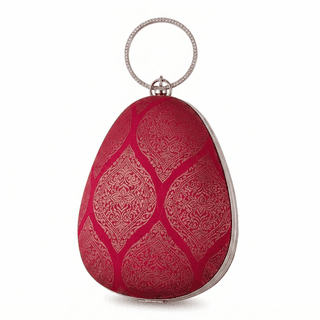 Tisser Red Handmade Designer Clutch Bag for Women – Premium Elegant Clutch for Wedding, Party & Festive Wear