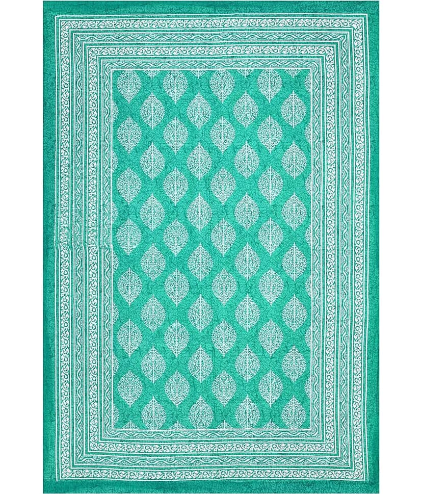 ABHACLOTHO Cotton 1 Single Bedsheet with 1 Pillow Cover ( Sky Blue ) view 2
