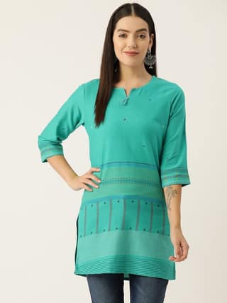 Striped Pure Cotton Kurti