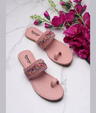 Shoestail PeachPuff Flats