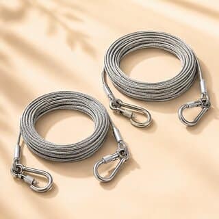 Durable Steel Wire Cable Dori for Balcony, Travel and Household Utility, 3 mm, 10 Metre, Pack of 2