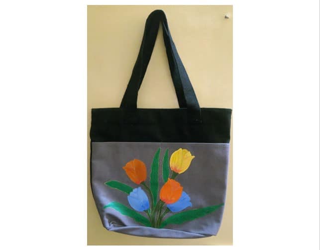 Hand Painted Canvas Tote Bag (Model - 4)
