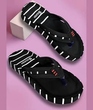 Squash Black Men's Thong Flip Flop