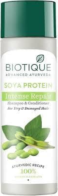 Biotique Soya Protein Intense Repair Shampoo & Conditioner For Dry & Damaged Hair, 120 Ml