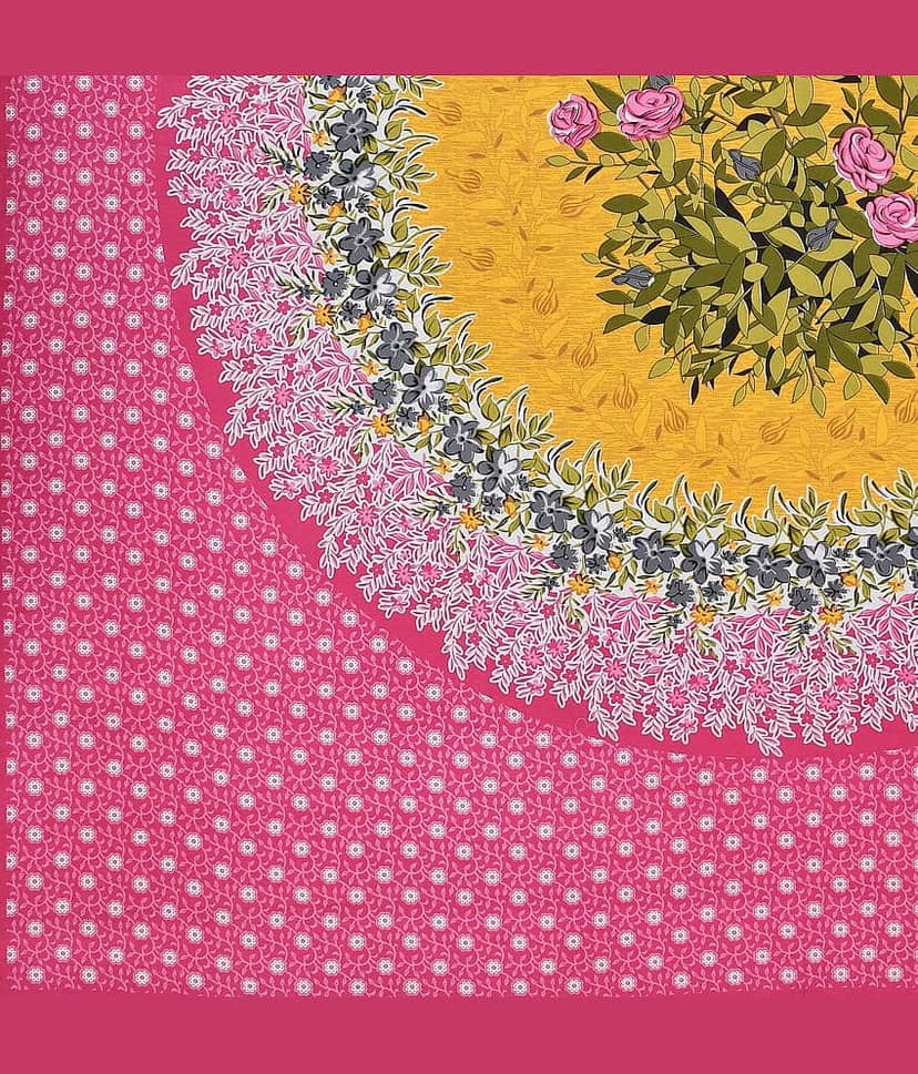 ABHACLOTHO Pink Cotton 1 Single Bedsheet with 1 Pillow Cover ( 215 cm x 150 cm ) view 2