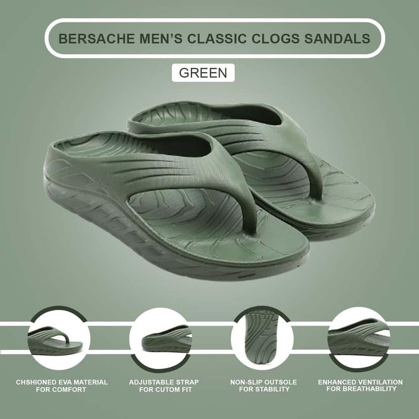 Bersache Extra Soft Classic Casual with Back Strap Regular wear with Ultra Soft & Flexibility Technology Slipper for Men's view 5