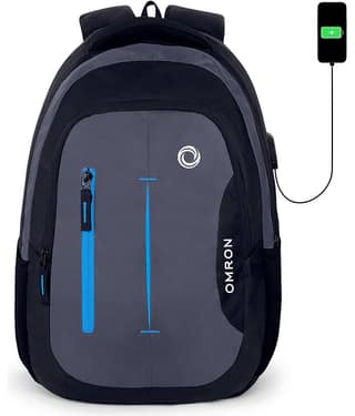 OMRON BAGS Black Polyester Backpack ( 30 Ltrs )