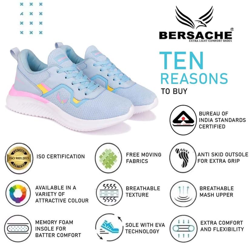 Bersache Premium Sports ,walking,Gym,cricket, Trending Running Shoes For Women's view 7