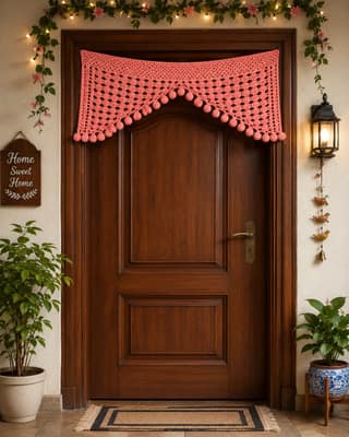 Handcrafted Woolen Toran | Traditional Decorative Door Hanging for Festive Home Décor.
