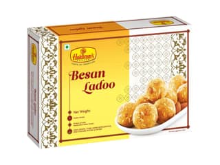 Haldiram's Besan Ladoo Packed Sweets - 500 Gm - Pack of 2
