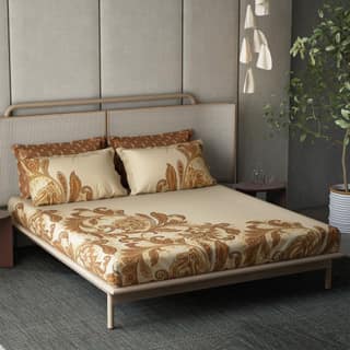 DDECOR - Orion Collection 100% Cotton Ethnic Pattern 180TC Super King |274 CM X 274 CM| Brown