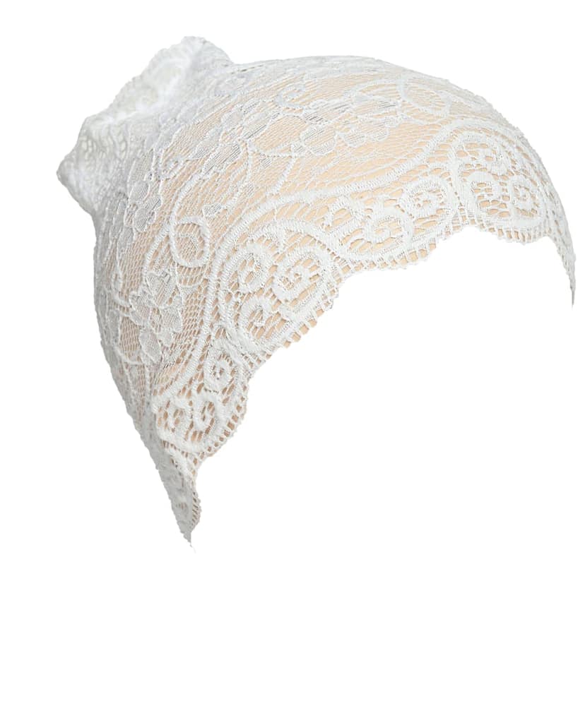 Girls and Womens Hijab Cap Hijab Headband, Under Hijab Scarf White and Pink Naqab Head Scarf (2 pcs) view 3