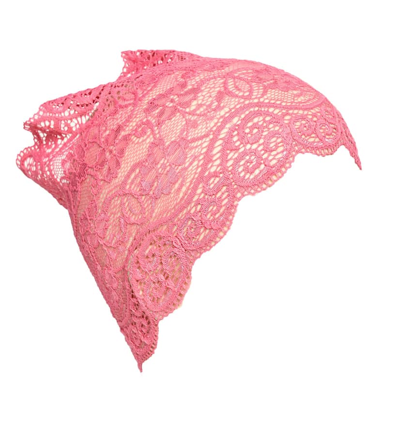 Girls and Womens Hijab Cap Hijab Headband, Under Hijab Scarf White and Pink Naqab Head Scarf (2 pcs) view 4