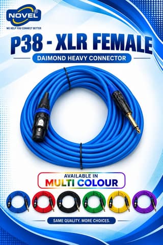 NOVEL P38 - XLR MALE DIAMOND CONNECTOR HEAVY CABLE 5 YARD