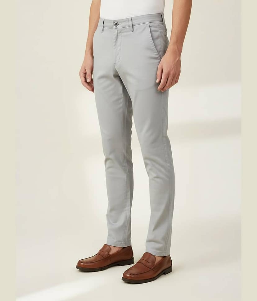 plounge Regular Men's Formal Trouser - White ( Pack of 1 )