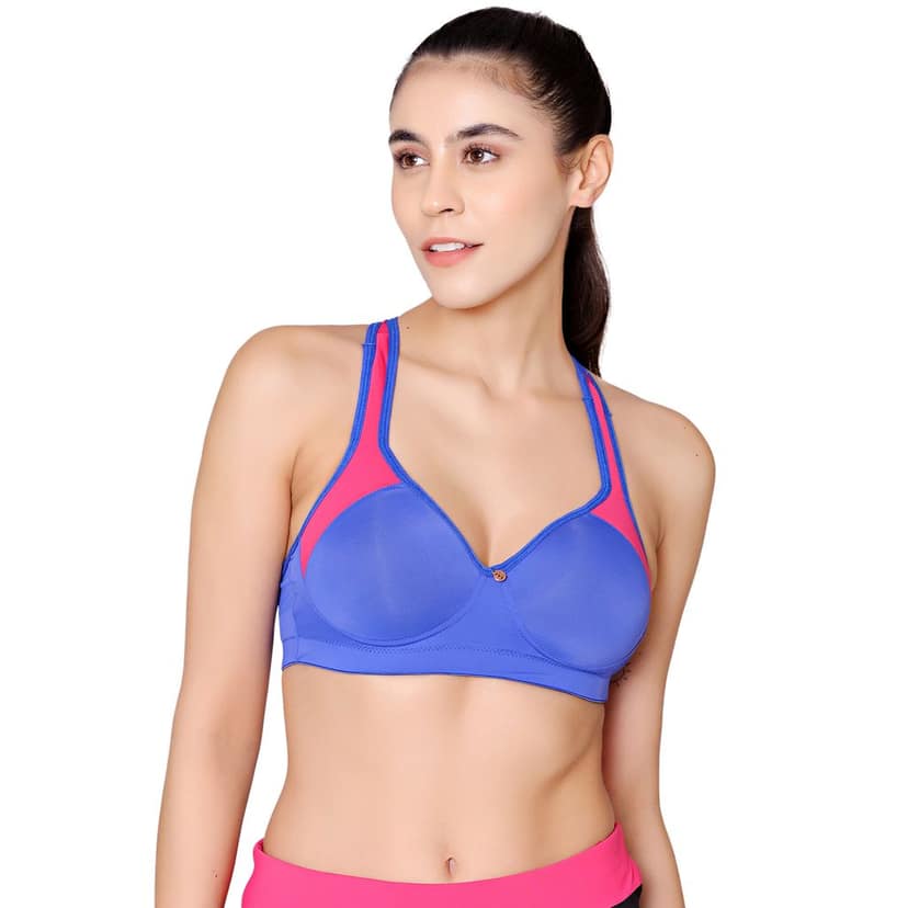 Bodycare Polyamide spandex wirefree broad straps seamless padded sports bra-1624B