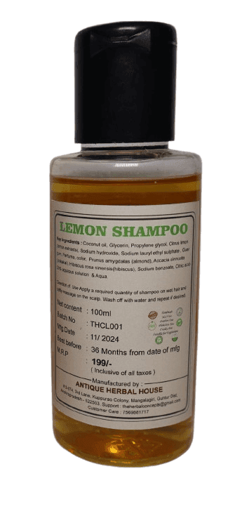 Lemon Herbal Shampoo - Anti-Dandruff & Refreshing Cleanse view 3