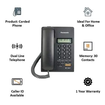 Panasonic KX-TSC62SX Corded Landline Speaker Phone Integrated Telephone Systems view 4